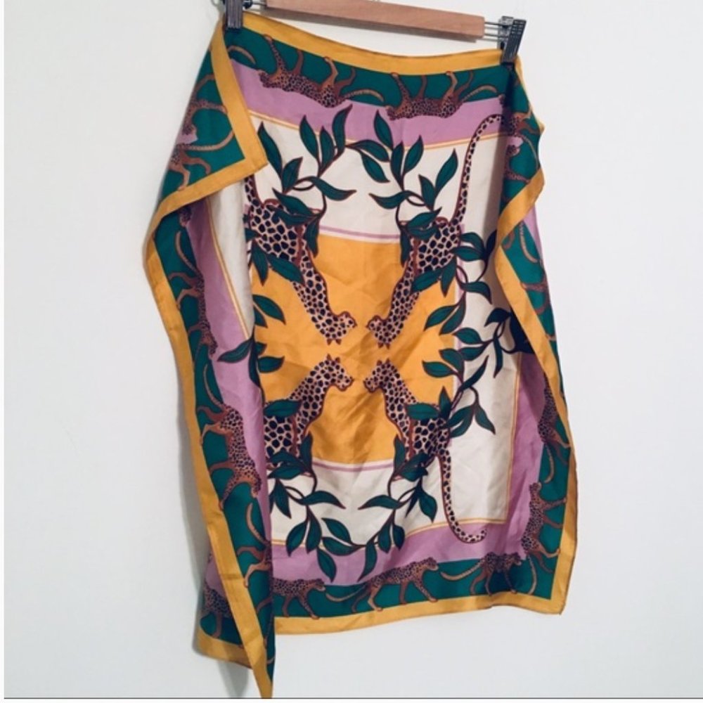 Ann Taylor Silk Jungle Scarf